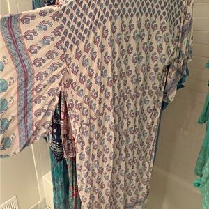 Spell Blue and Pink Patterned Robe